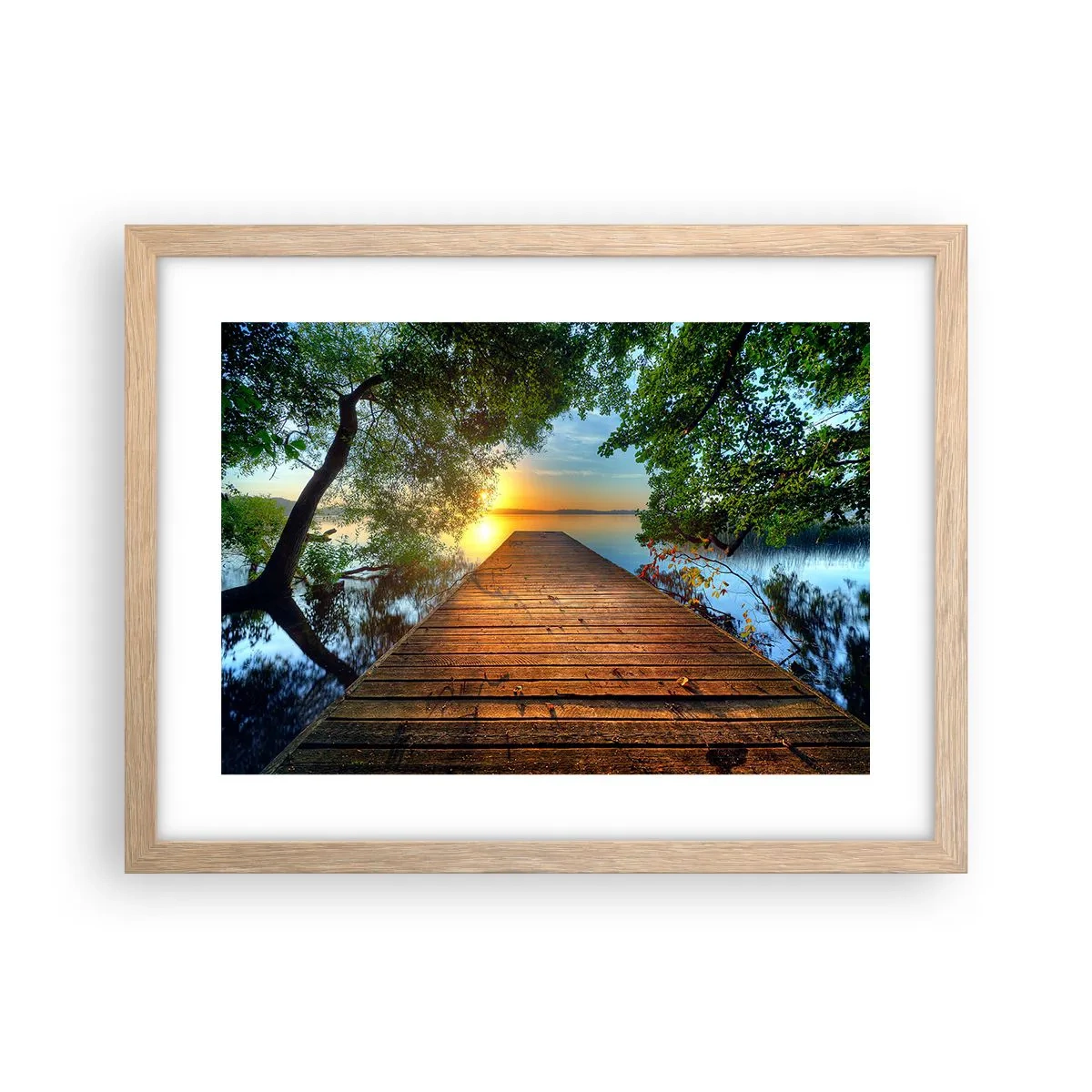 Affisch i ram av ljusek - Sakta ner, sätt dig - 40x30 cm