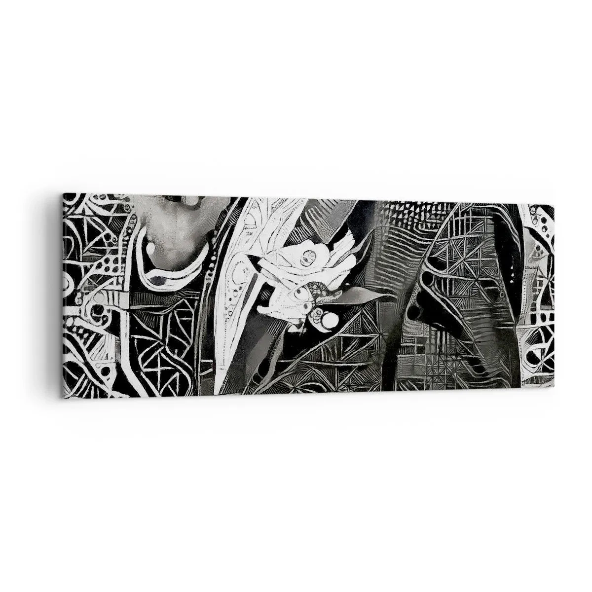 Canvastavla - Bild på duk - Gråmänniska? - 140x50 cm