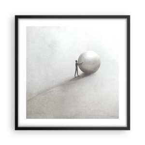 Affisch i svart ram - Livets spel - 50x50 cm
