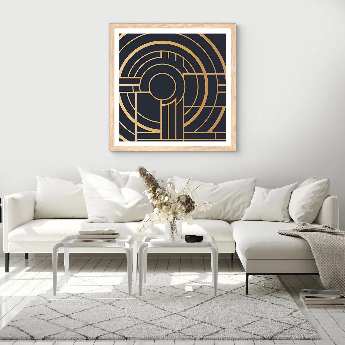 Affisch i ram av ljusek - Sakernas gång - 60x60 cm