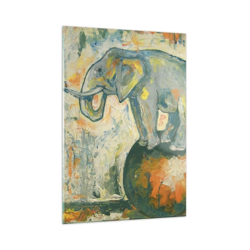Glastavla - Bild på glas - Länge leve cirkus - 50x70 cm