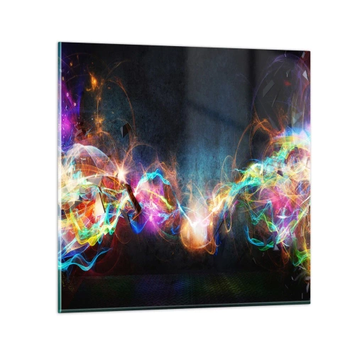 Glastavla - Bild på glas - Glatt mot mörkret - 50x50 cm