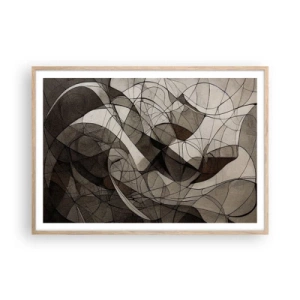 Affisch i ram av ljusek - Cirkulation av jordens färger - 100x70 cm