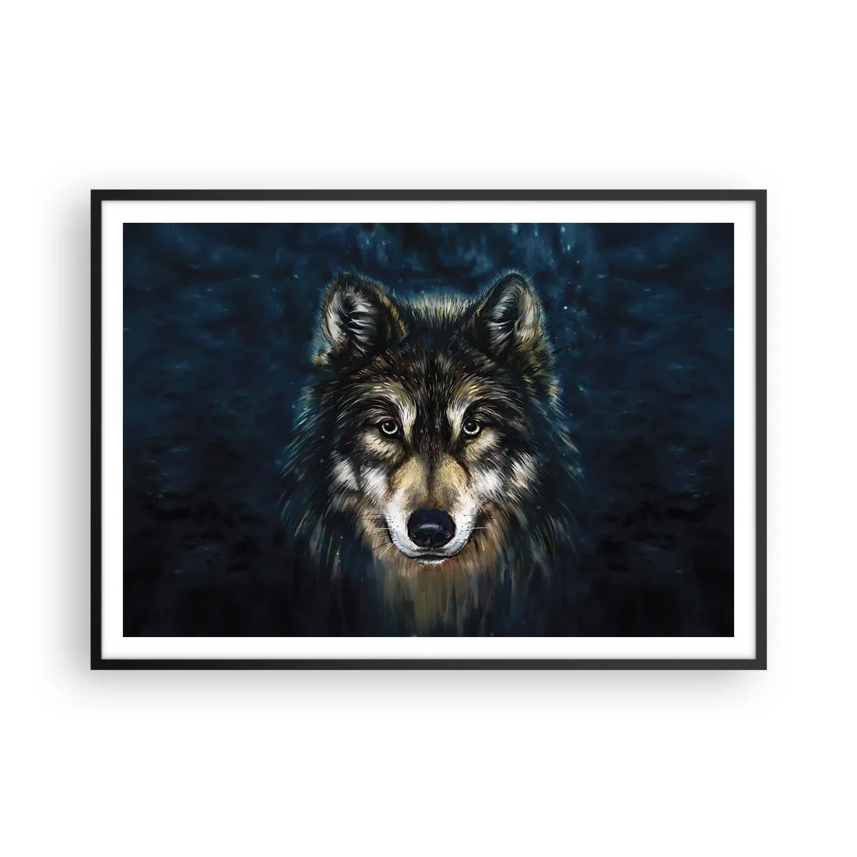 Affisch i svart ram - Alfa? Och omega - 100x70 cm