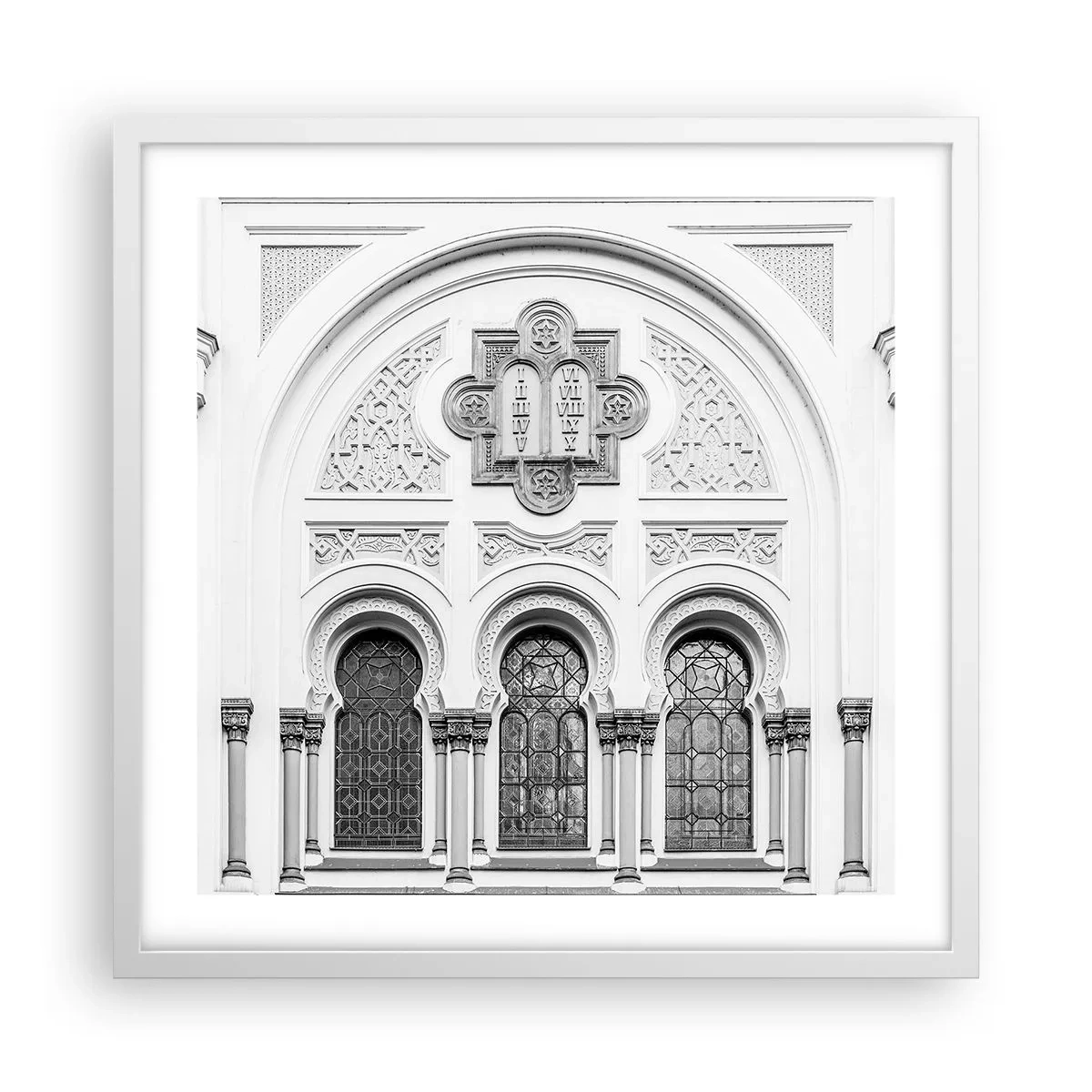 Affisch i vit ram - På gränsen mellan kulturer - 50x50 cm