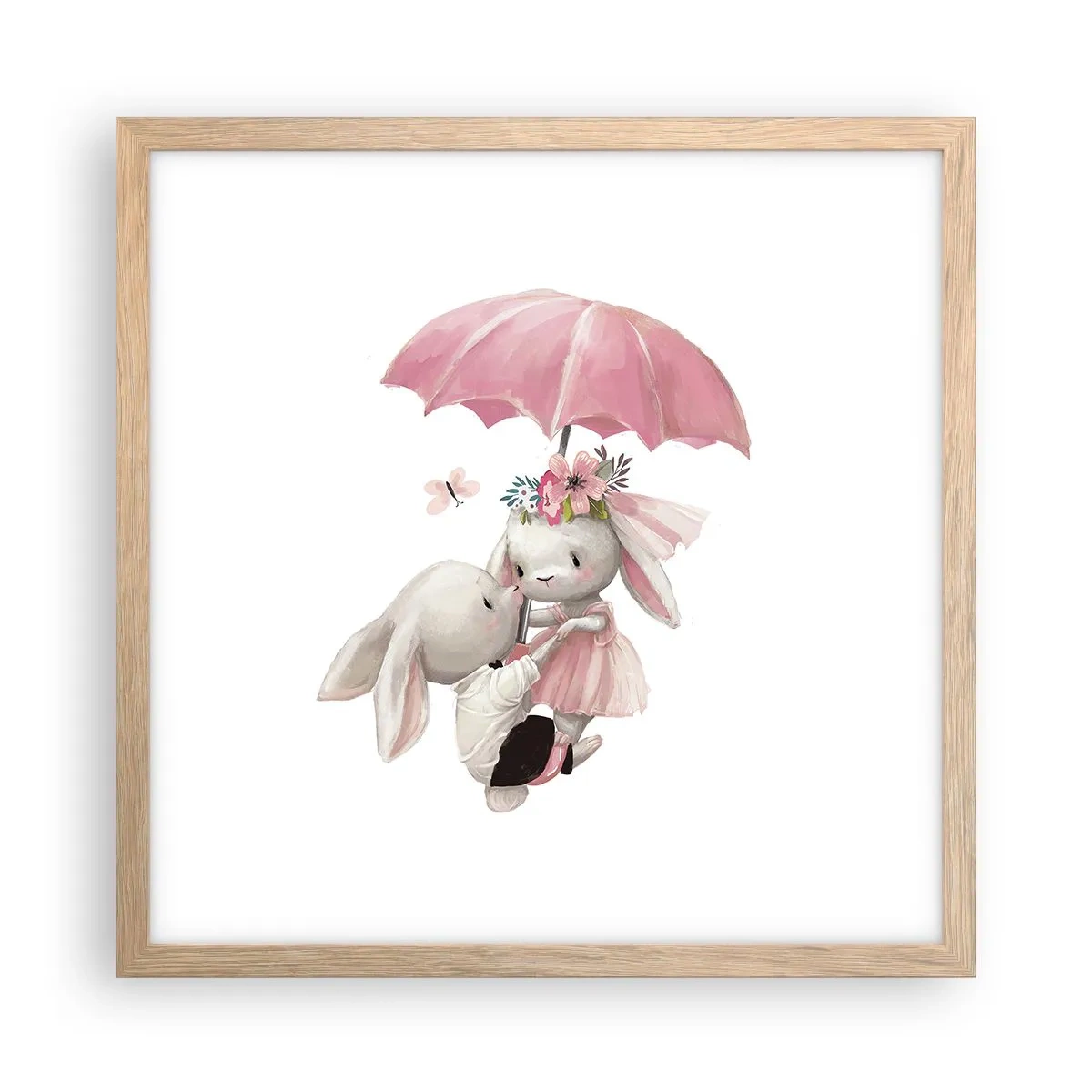 Affisch i ram av ljusek - Det är just kärlek - 40x40 cm