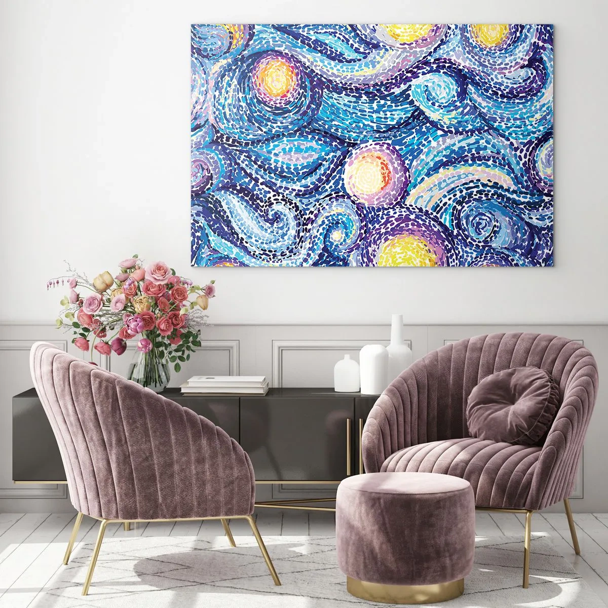 Glastavla - Bild på glas - Från van Goghs tavla - 120x80 cm