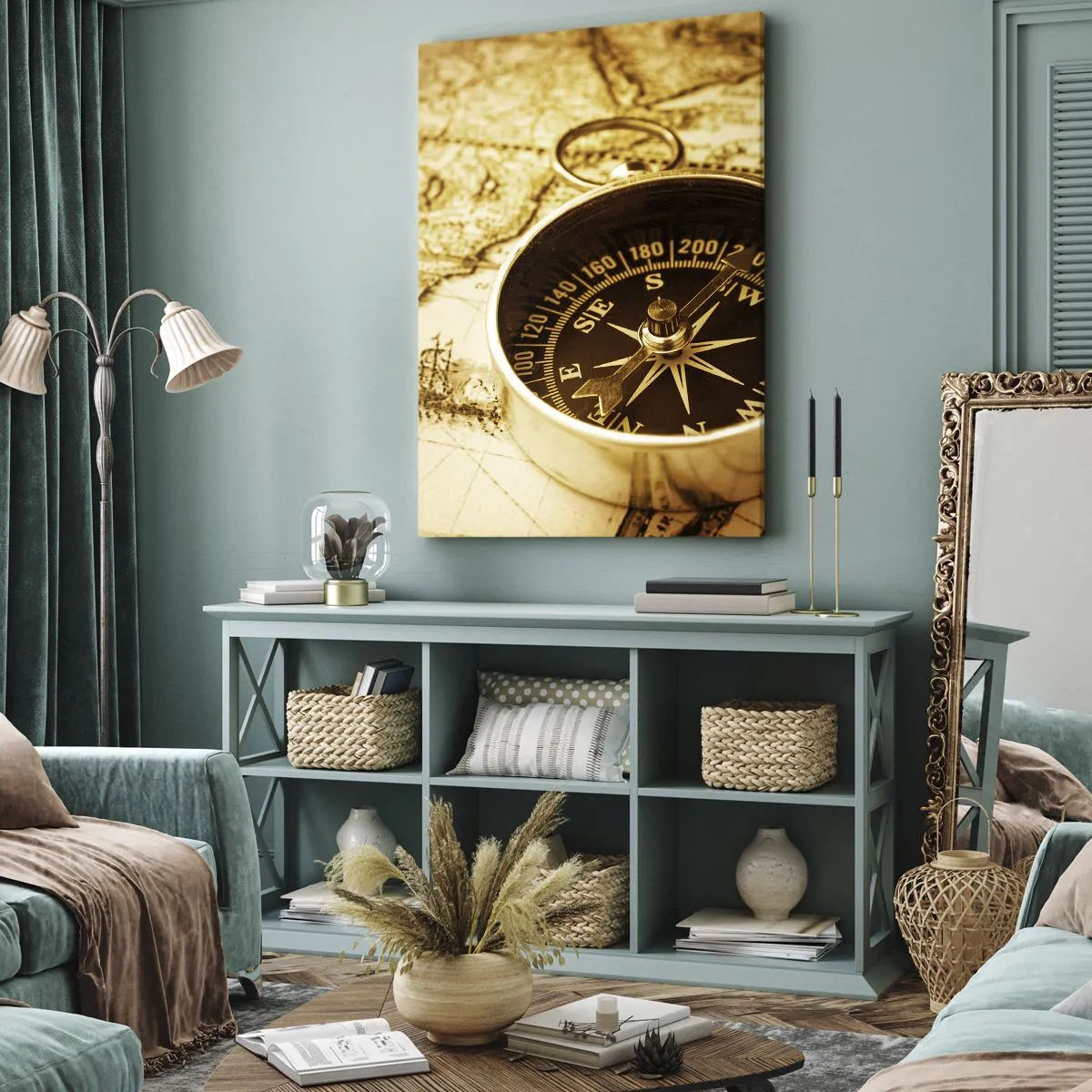 Canvastavla - Bild på duk - Västerut eller österut? - 70x100 cm