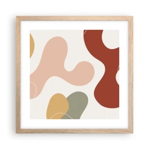 Affisch i ram av ljusek - Ornamental zig-zack? - 40x40 cm