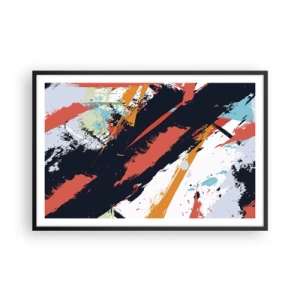 Affisch i svart ram - Dynamisk komposition - 91x61 cm