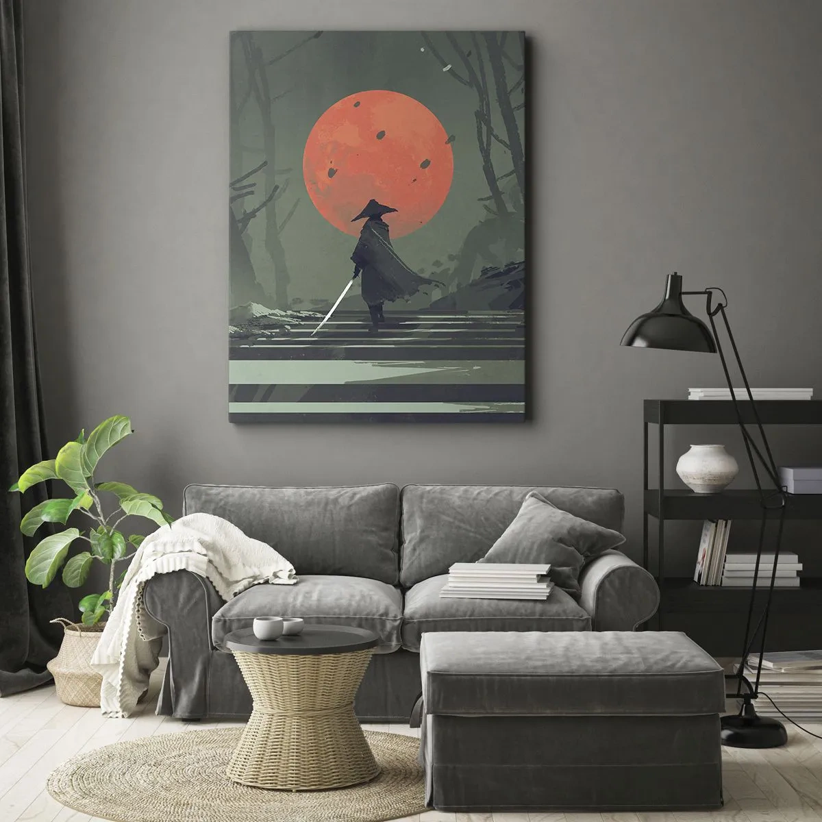 Canvastavla - Bild på duk - Röda månens kämpe - 50x70 cm