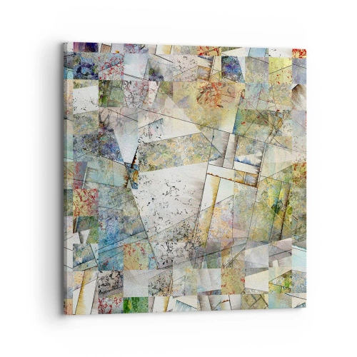 Canvastavla - Bild på duk - Geometrisk omblandning - 70x70 cm