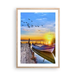 Affisch i ram av ljusek - Adjö, vi ses imorgon - 50x70 cm