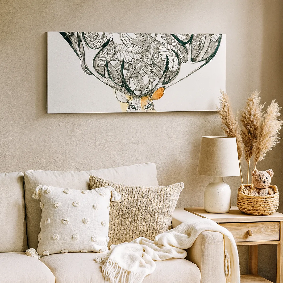 Canvastavla - Bild på duk - Ymnighetshorn - 30x30 cm