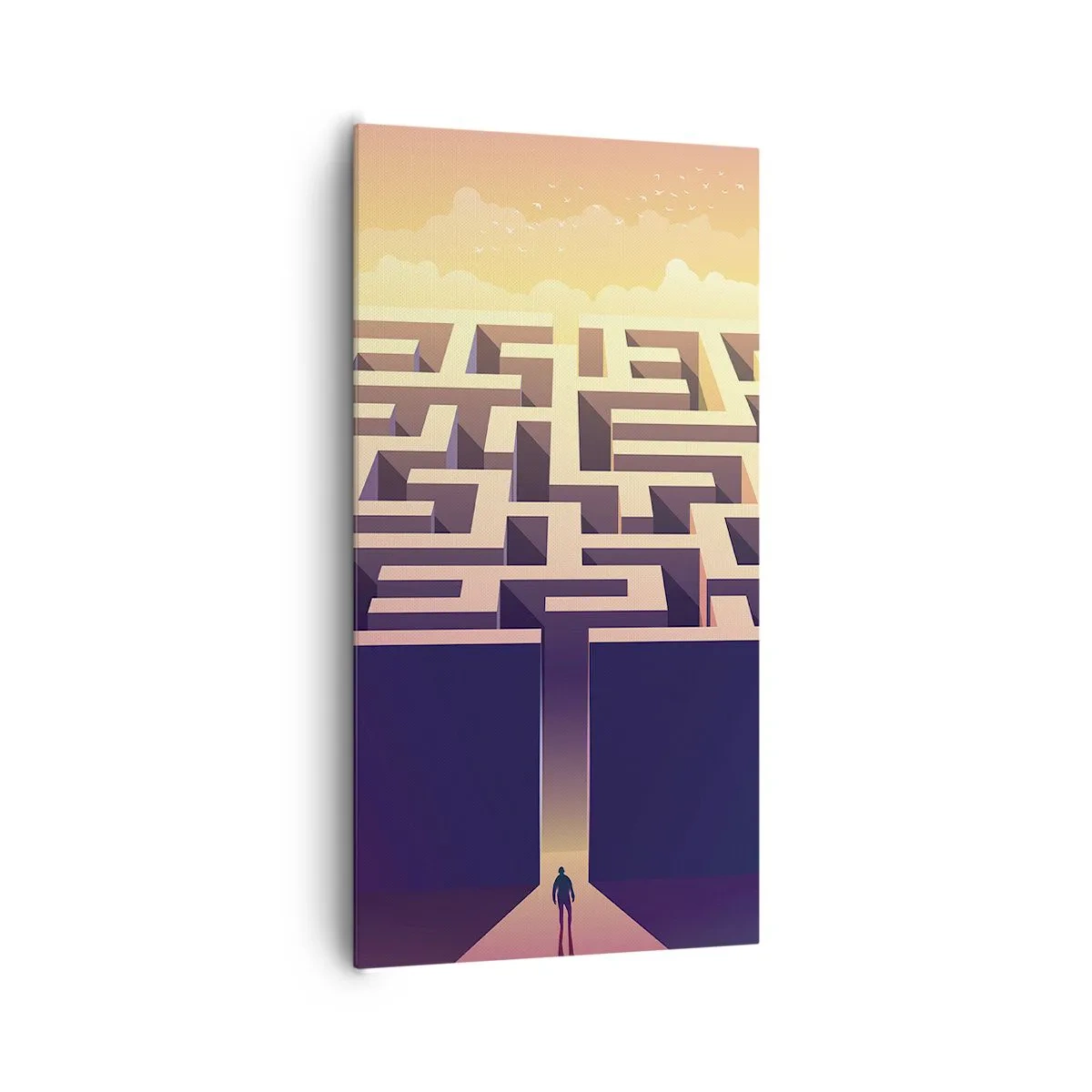 Canvastavla - Bild på duk - Dags för beslut - 65x120 cm