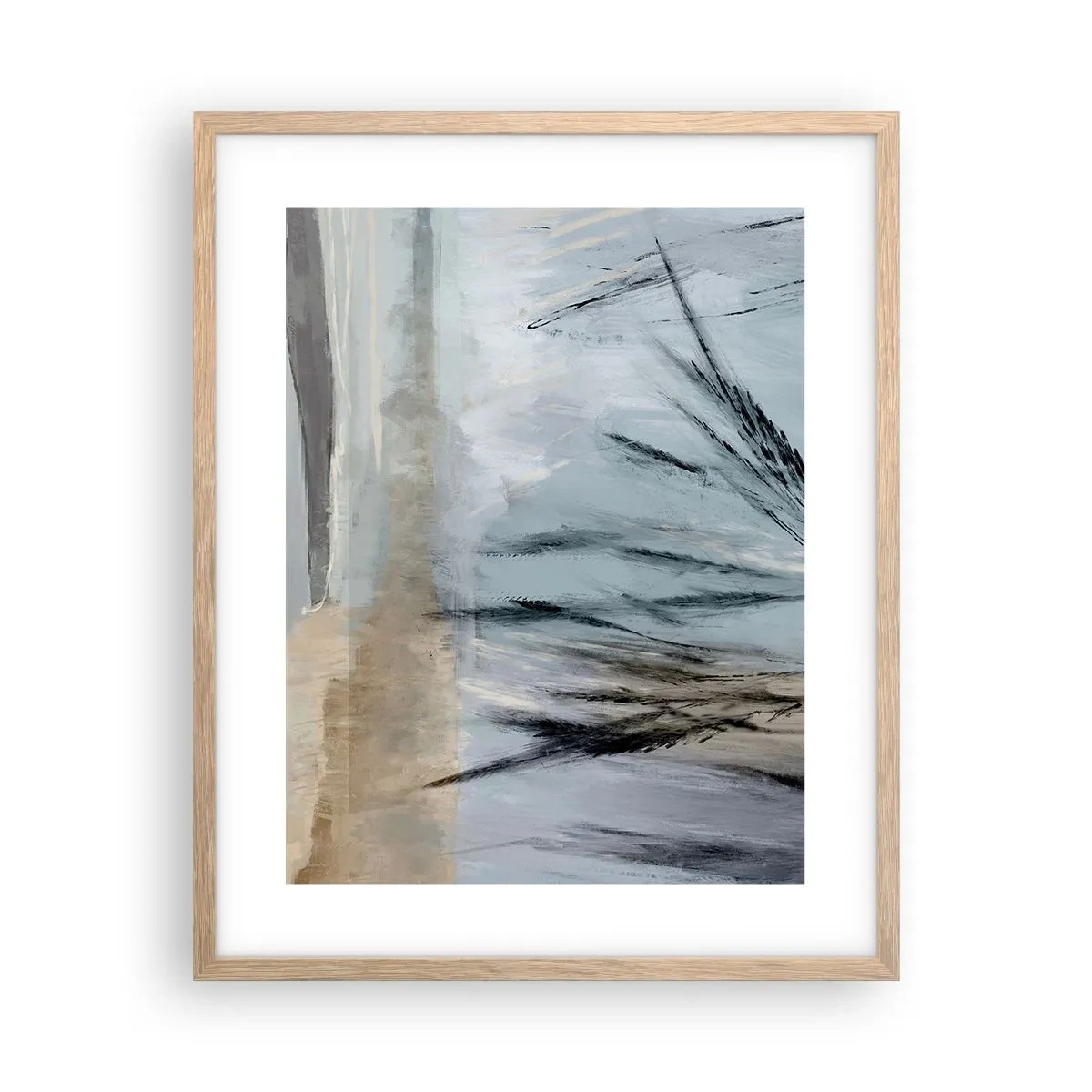 Affisch i ram av ljusek - Vinterfält - 40x50 cm