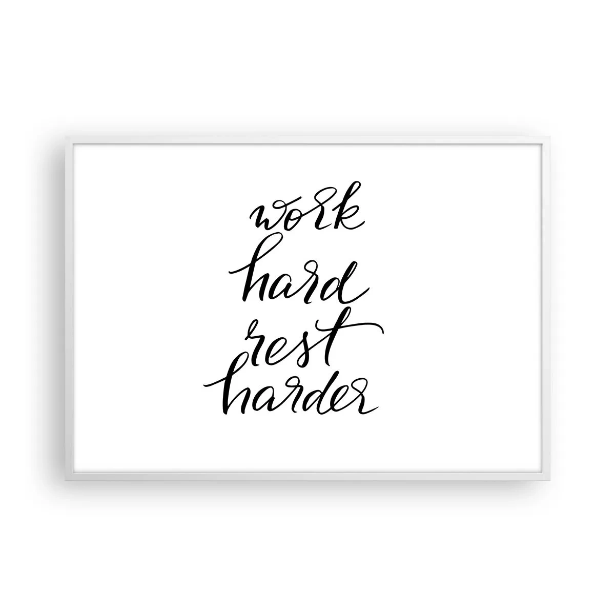 Affisch i vit ram - Livsbalans - 100x70 cm