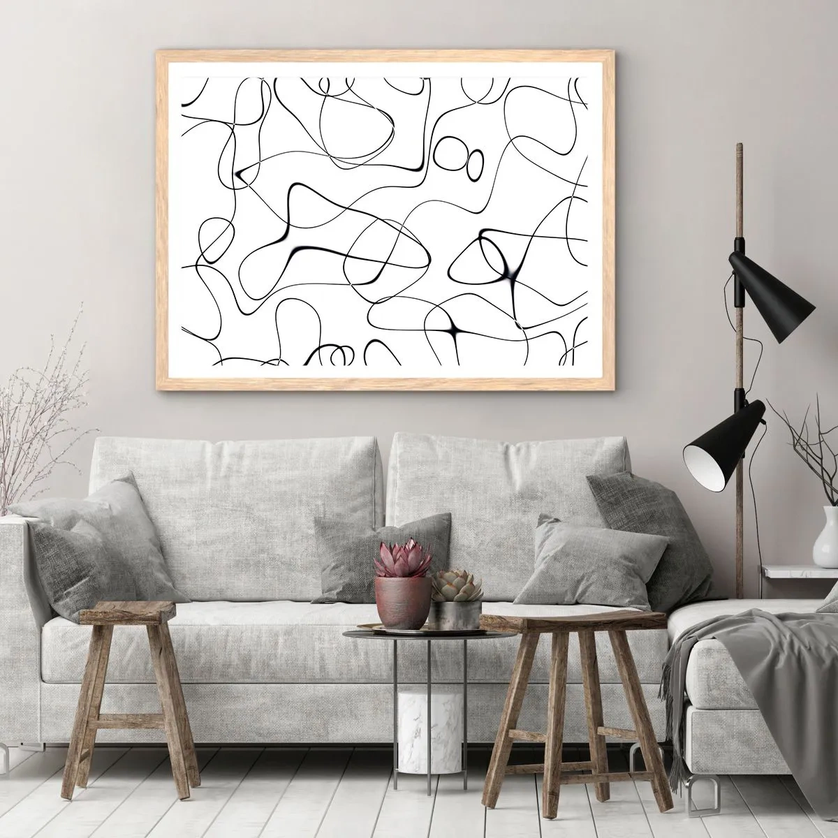 Affisch i ram av ljusek - Livets stigar, ödets tur - 50x40 cm