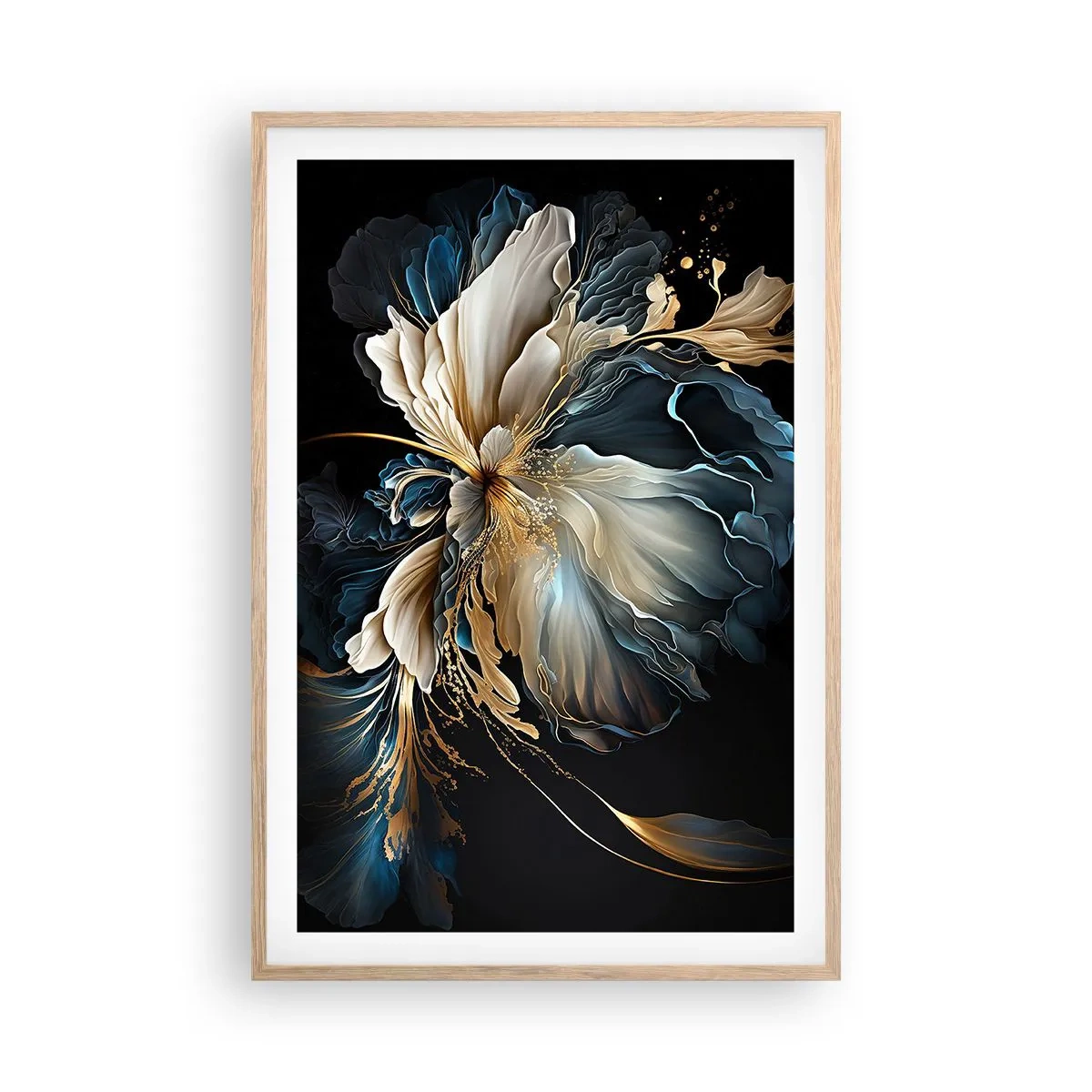 Affisch i ram av ljusek - Sagolik ormbunksblomma - 61x91 cm