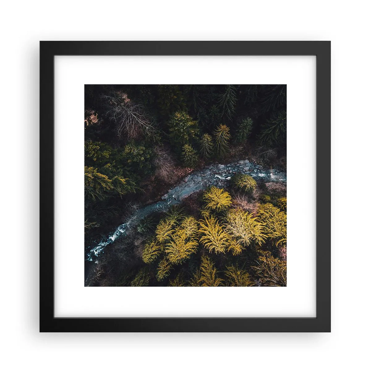 Affisch i svart ram - Snabbt, allt snabbare - 30x30 cm