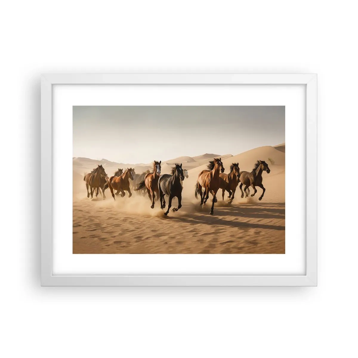 Affisch i vit ram - Fri som vinden - 40x30 cm