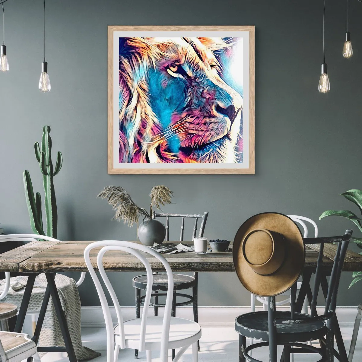 Affisch i ram av ljusek - Naturens klokhet - 40x40 cm