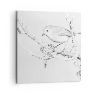 Canvastavla - Bild på duk - Vintermorgon - 50x50 cm