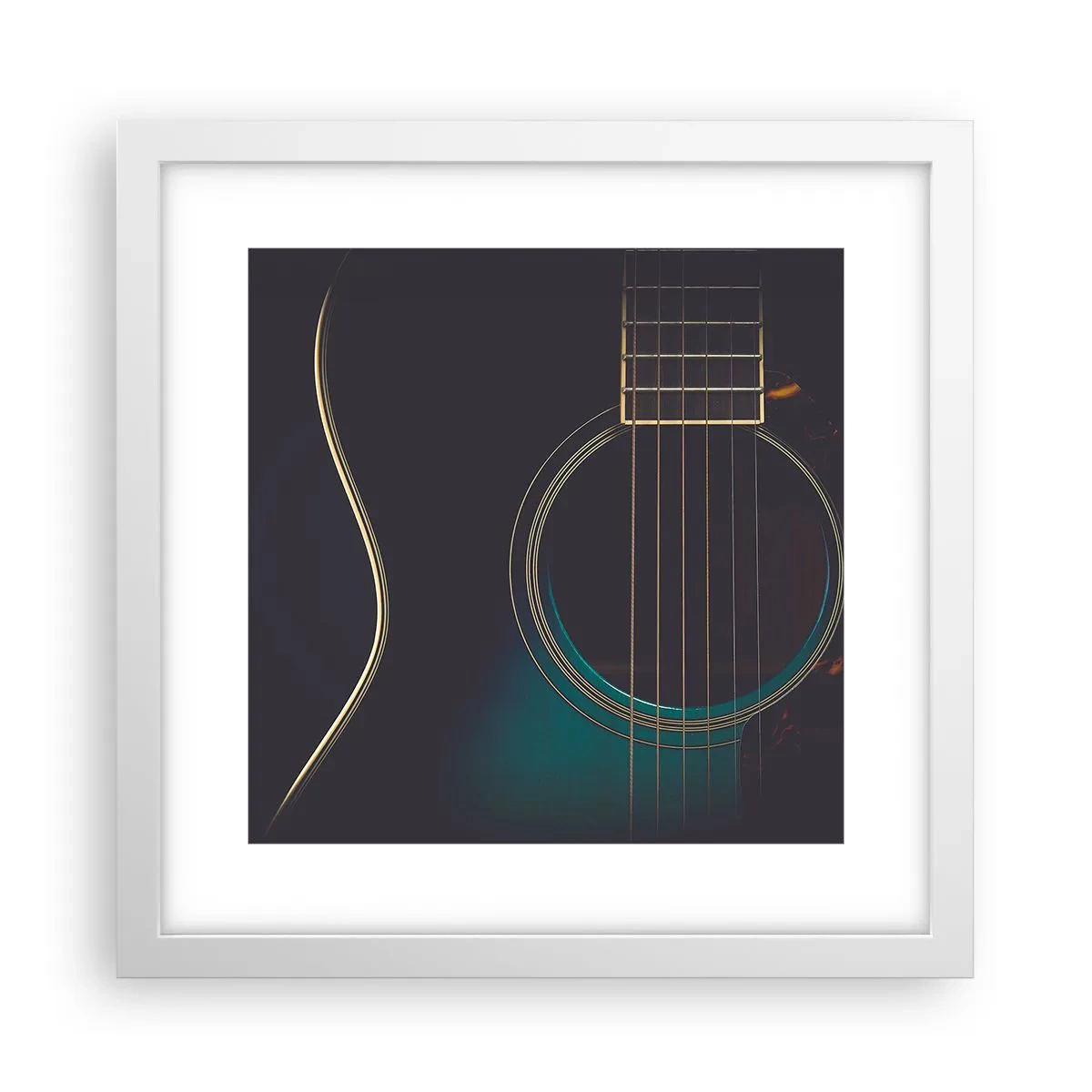 Affisch i vit ram - Ett ögonblick innan det ljuder - 30x30 cm