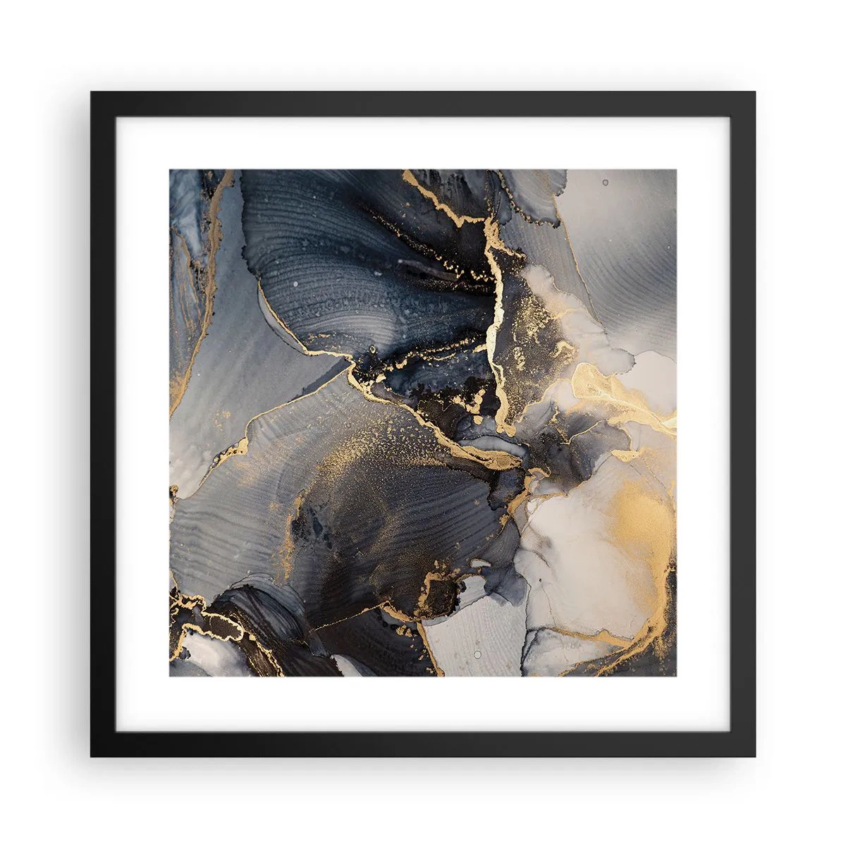 Affisch i svart ram - En stens liv - 40x40 cm