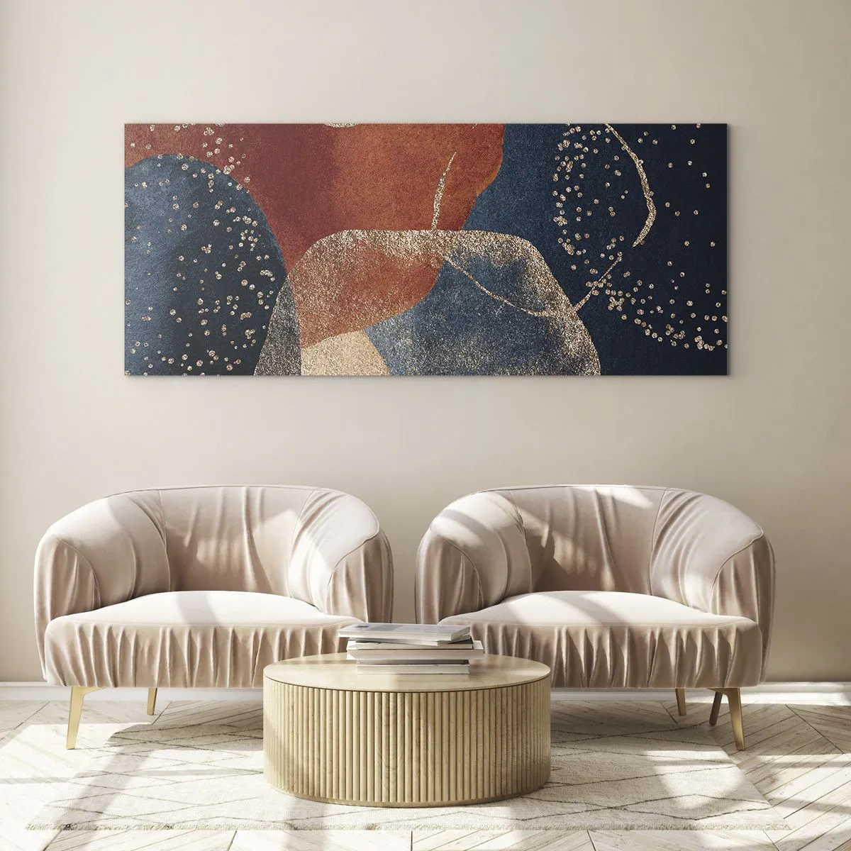 Glastavla - Bild på glas - Existensens lätthet - 120x50 cm
