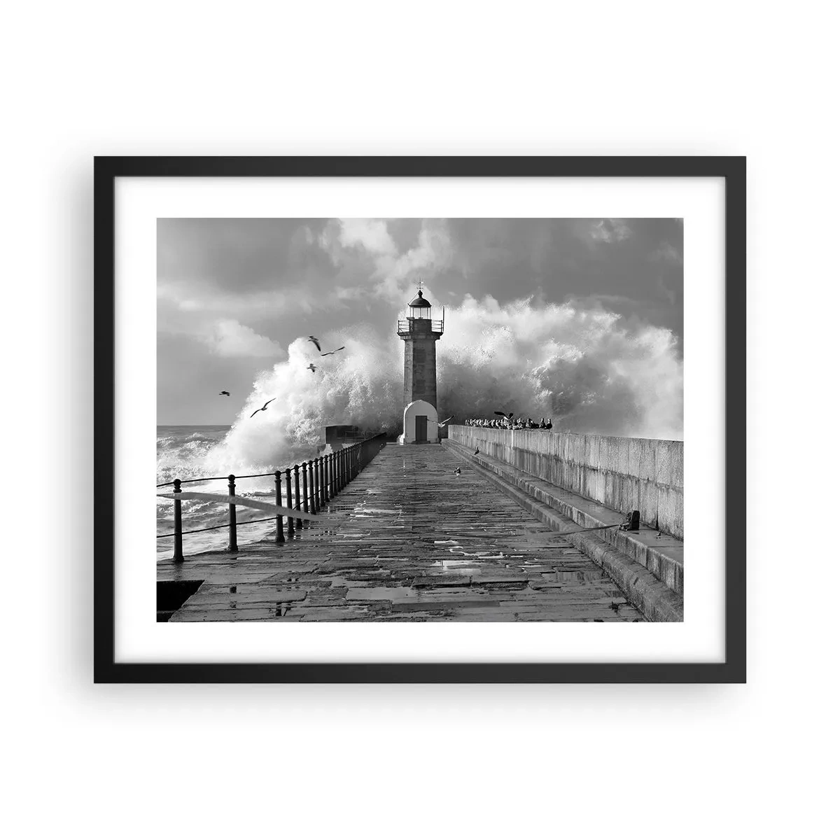 Affisch i svart ram - Orädd - 50x40 cm