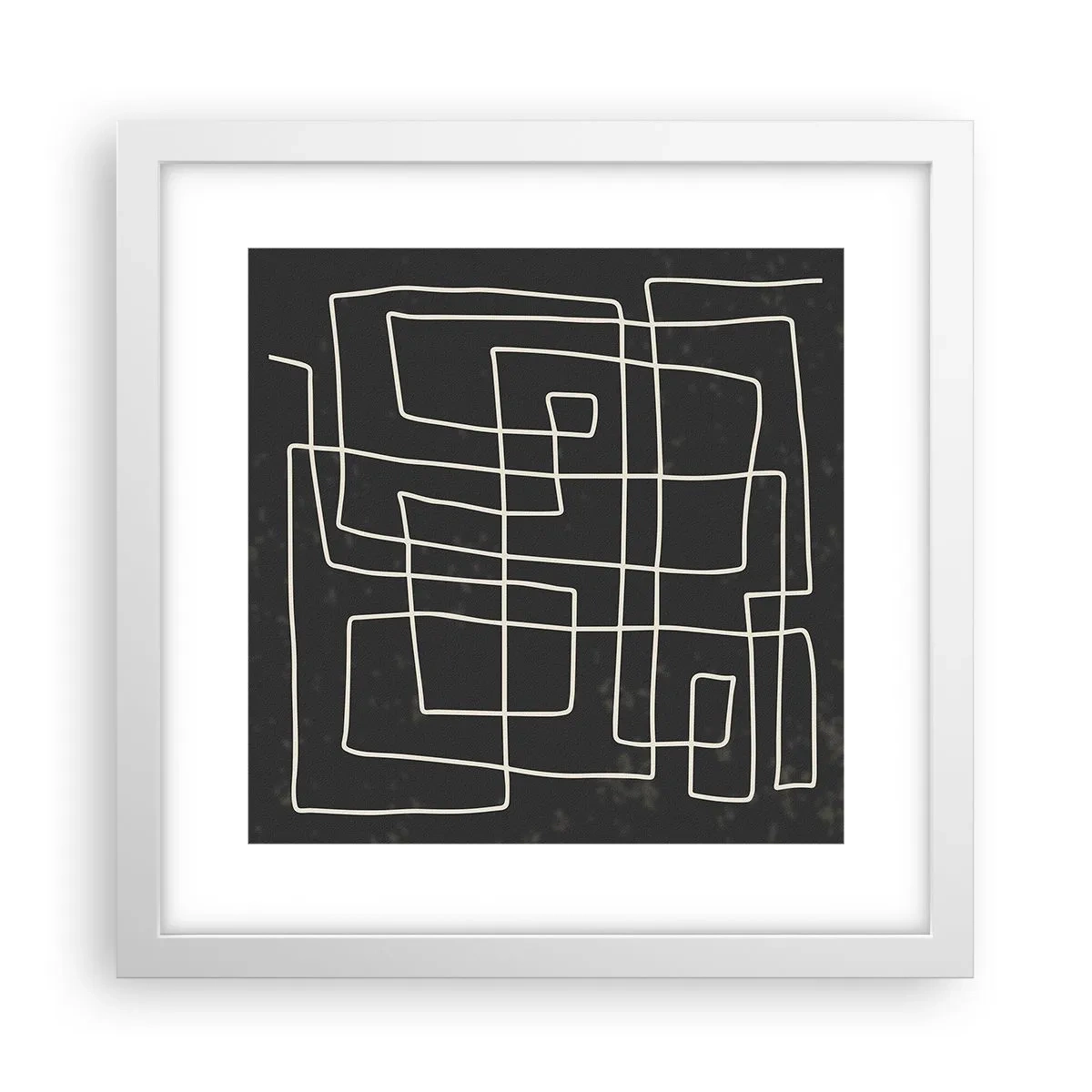 Affisch i vit ram - Inte så enkelt - 30x30 cm