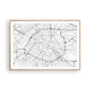 Affisch i ram av ljusek - Paris blomma - 100x70 cm