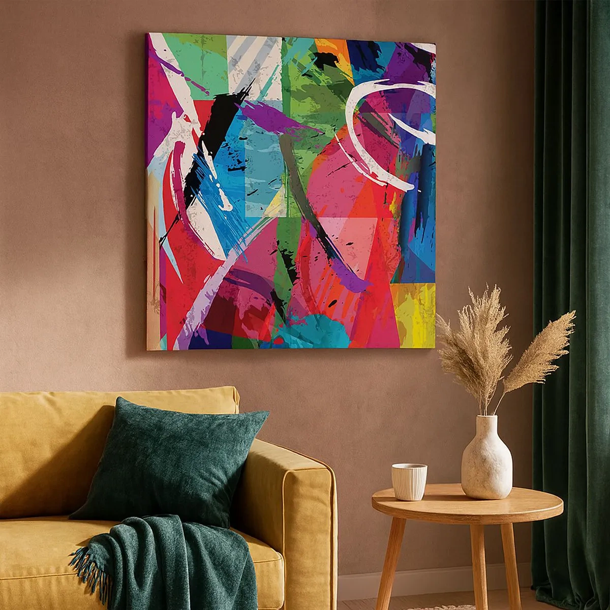 Canvastavla - Bild på duk - Snabbt och livligt - 30x30 cm