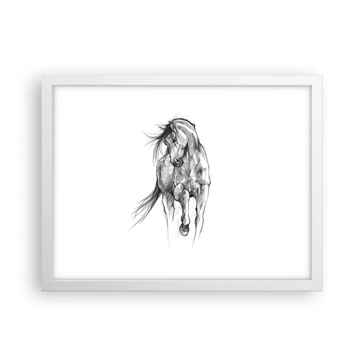 Affisch i vit ram - Elegant trav - 40x30 cm