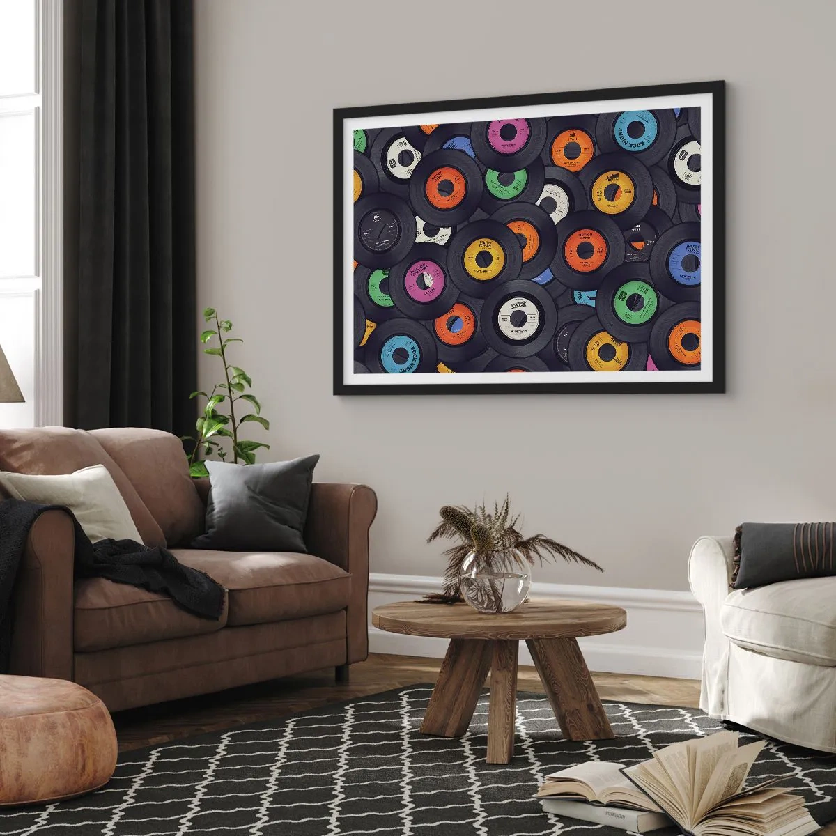 Affisch i svart ram - Klassikens färger - 50x40 cm