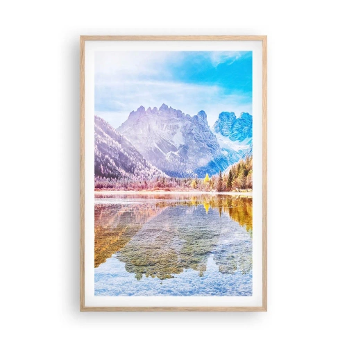 Affisch i ram av ljusek - Det är redan höst i fjällen - 61x91 cm