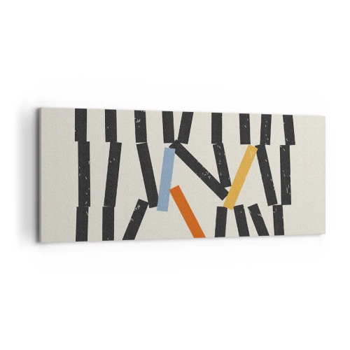 Canvastavla - Bild på duk - Domino - komposition - 120x50 cm