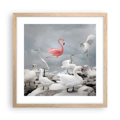 Affisch i ram av ljusek - Hur har jag hamnat här? - 40x40 cm