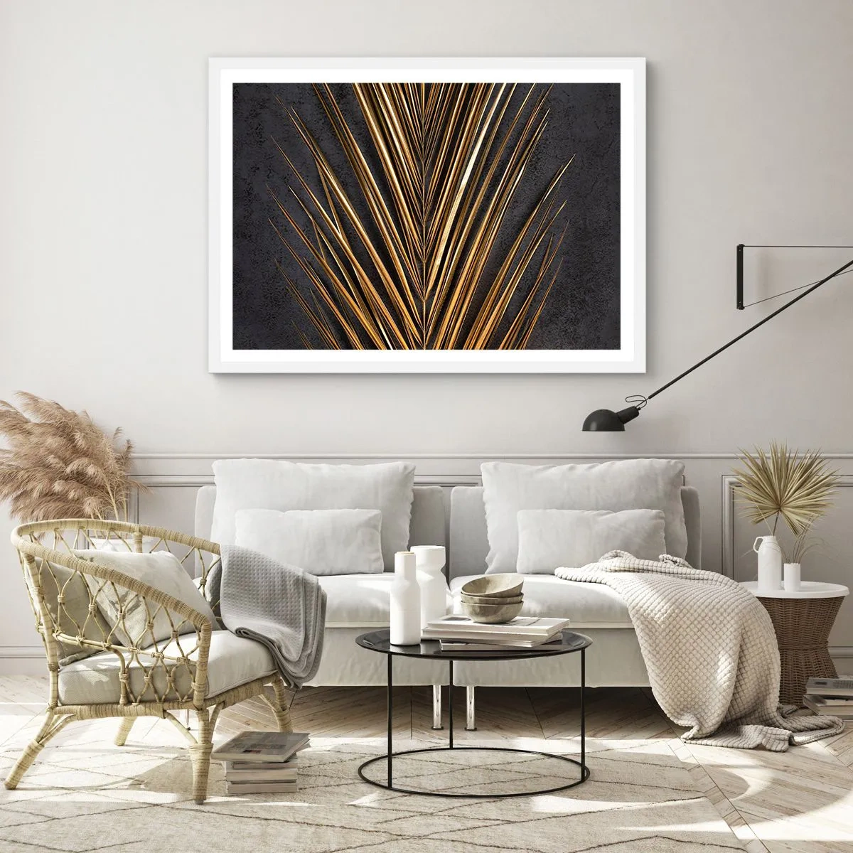 Affisch i vit ram - Tropikens guld - 40x30 cm