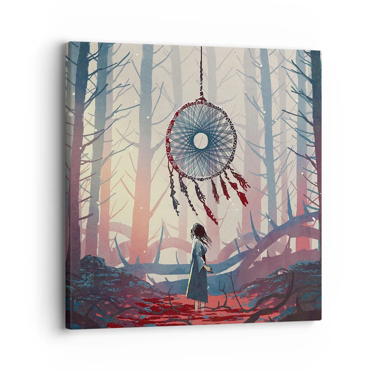 Canvastavla - Bild på duk - Hemlighetsfull ritual av lyckan - 30x30 cm