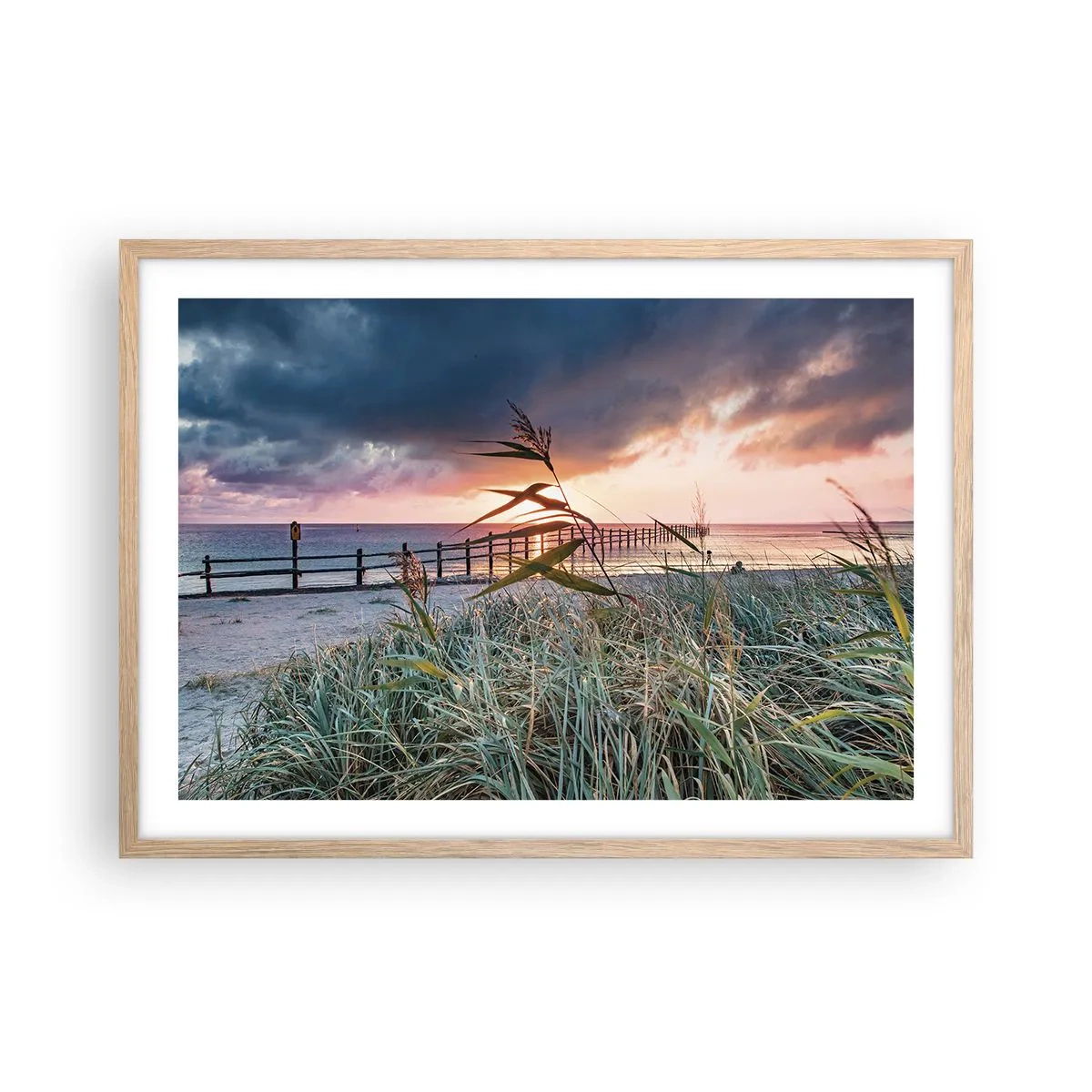 Affisch i ram av ljusek - Försvinner inte med vinden - 70x50 cm