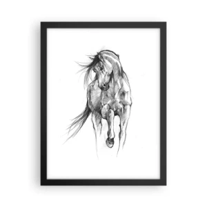 Affisch i svart ram - Elegant trav - 30x40 cm