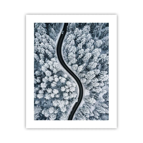 Affisch - Genom vinterskogen - 40x50 cm