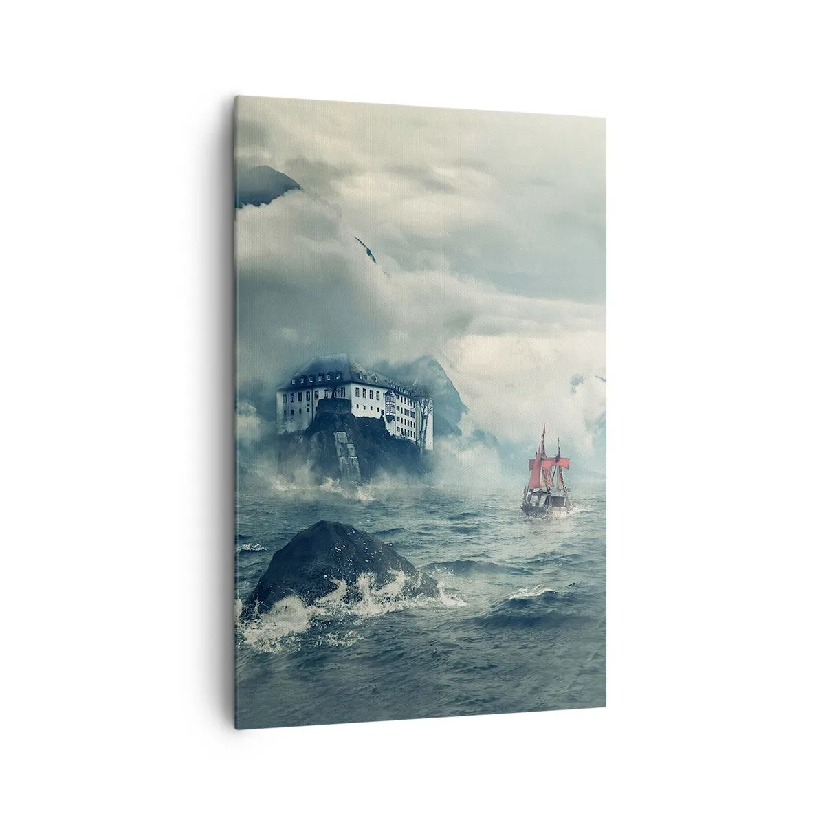 Canvastavla - Bild på duk - På magiska vatten - 80x120 cm