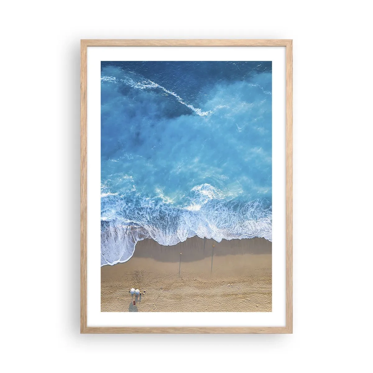 Affisch i ram av ljusek - Blå styrka - 50x70 cm