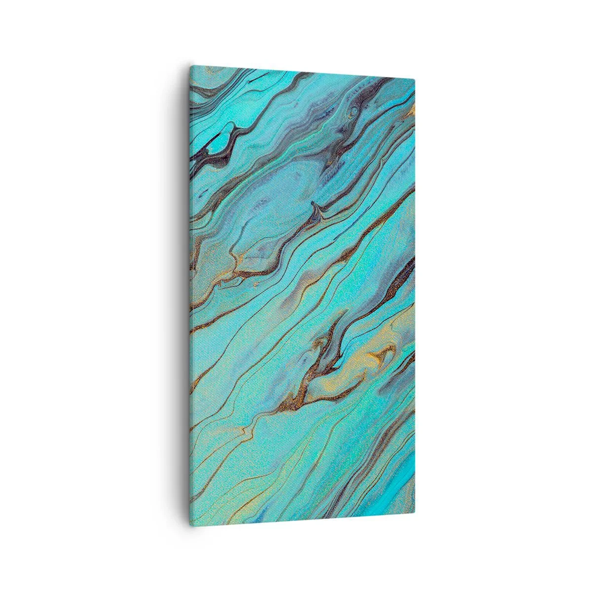 Canvastavla - Bild på duk - Turkost tidvatten - 55x100 cm