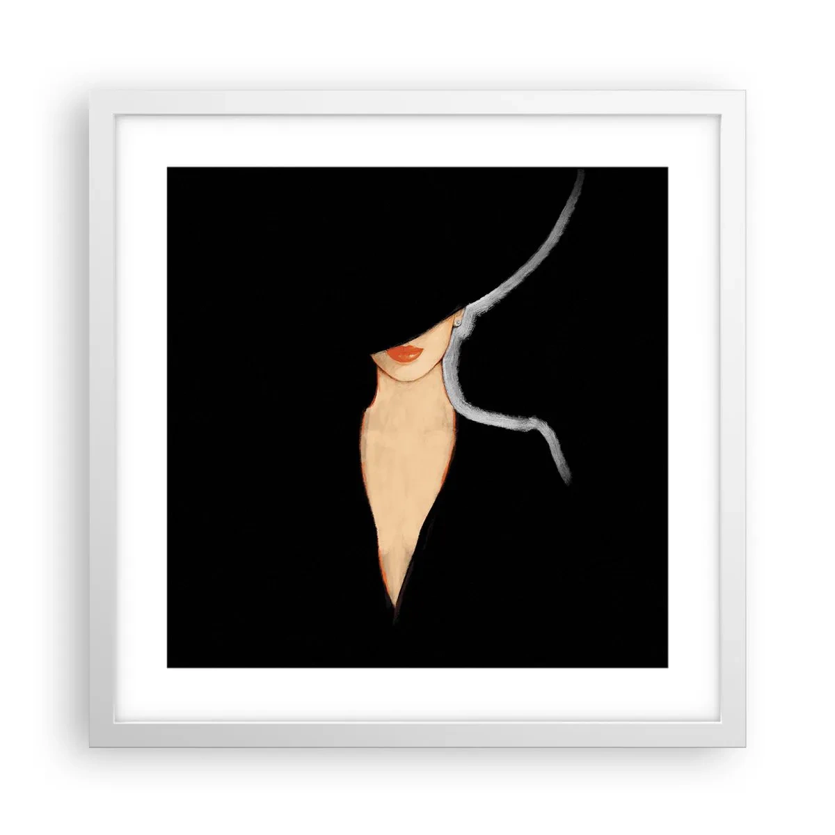 Affisch i vit ram - Elegans och stil - 40x40 cm