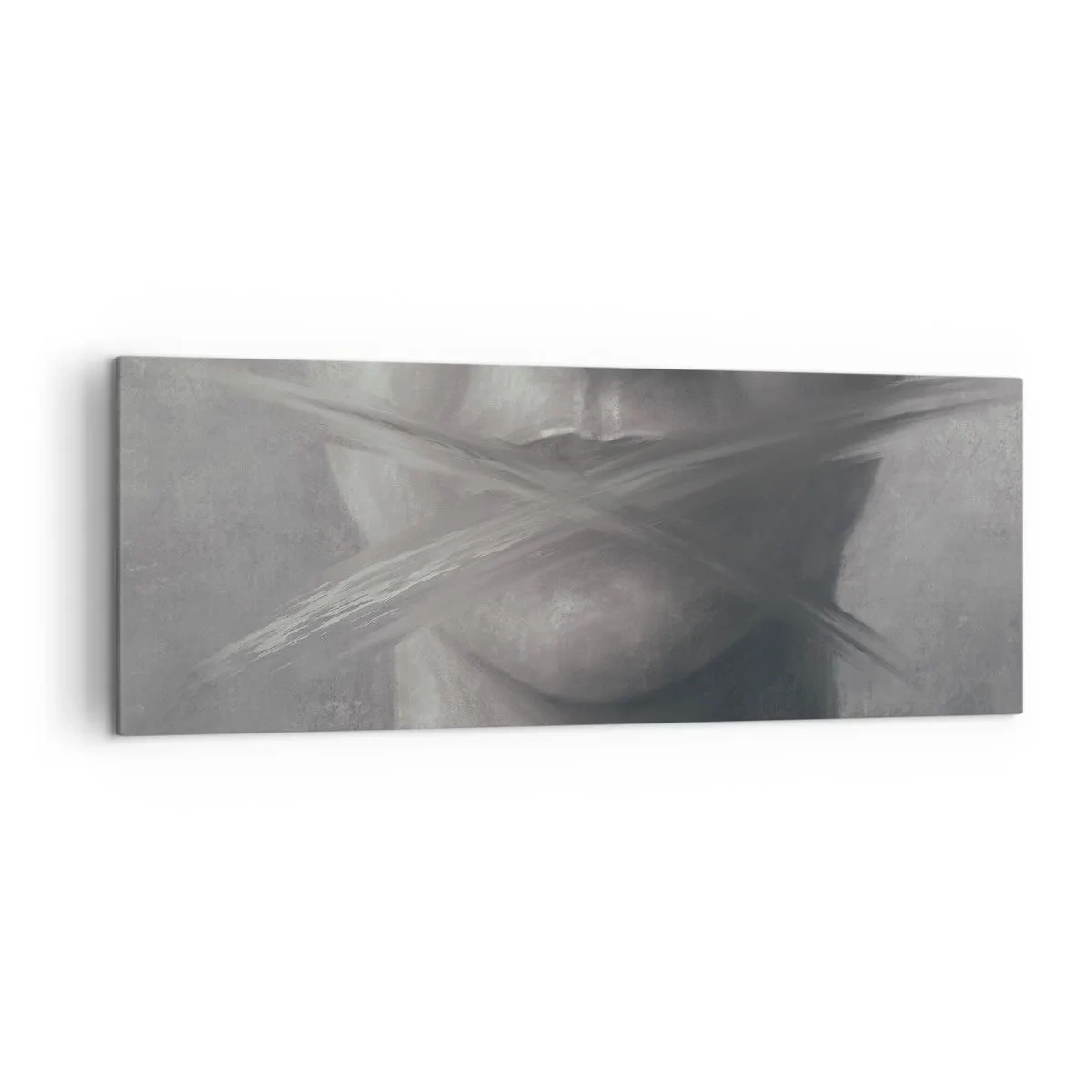 Canvastavla - Bild på duk - Inte ett ord - 140x50 cm