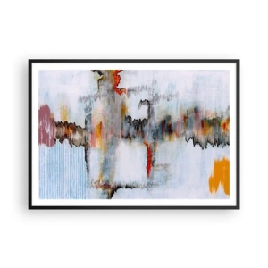 Affisch i svart ram - Med pinne på vatten - 100x70 cm